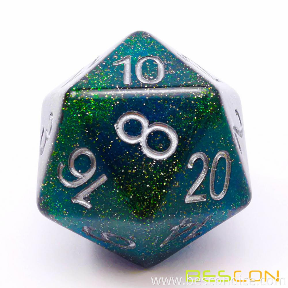 Big 20 Faces Cube 1 5 Inch Glitter 2 Big 20 Faces Cube 1 5 Inch Glitter 2
